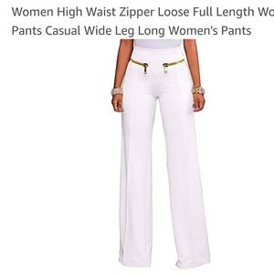 HIGT RISE PALLAZO XL COLOR WHITE